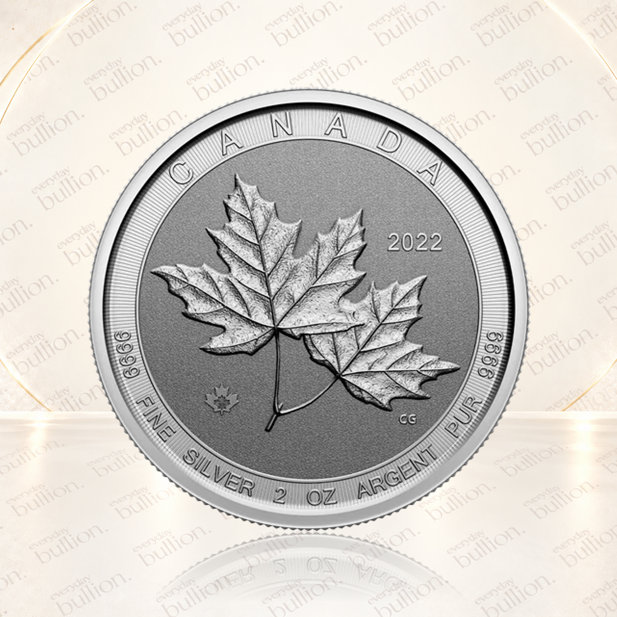 2022 Canadian Twin Maples $10 2oz .9999 Fine Silver Bullion Coin – Canada – Royal Canadian Mint