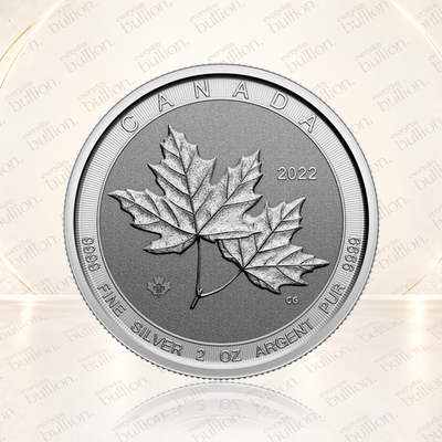 2022 Canadian Twin Maples $10 2oz .9999 Fine Silver Bullion Coin – Canada – Royal Canadian Mint