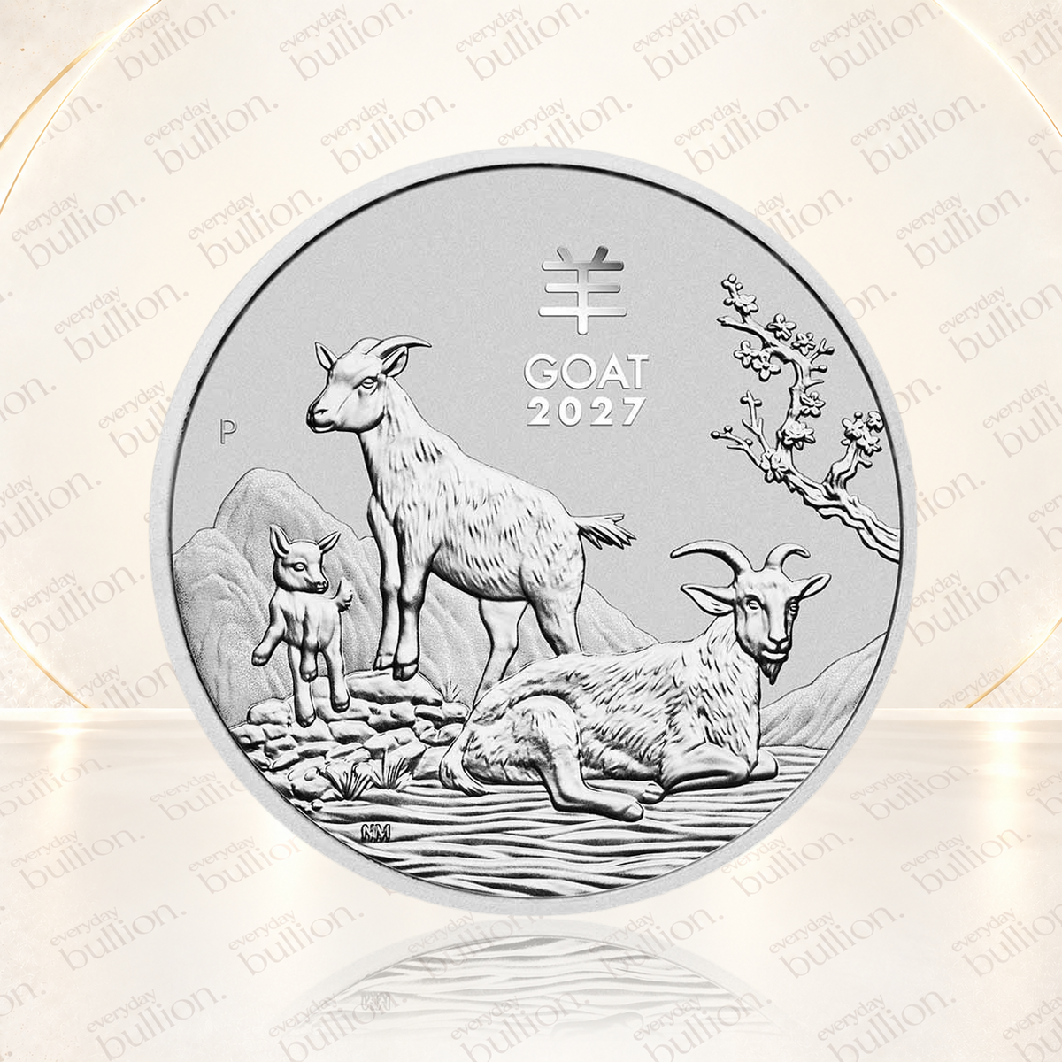 2027 Australia 1 oz Silver Year of the Goat BU (Series III) (333655)