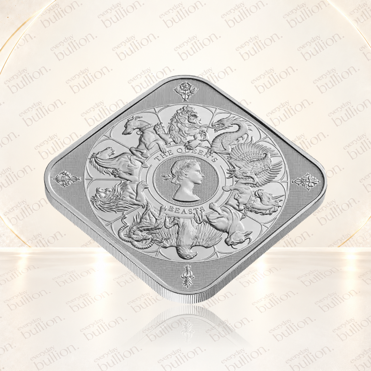 The Queen's Beasts Completer 5oz .9999 Fine Silver Minted Bar in Assay – United Kingdom – The Royal Mint