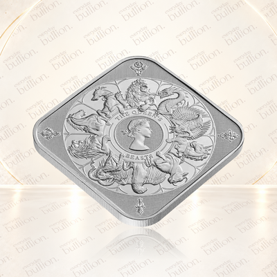 The Queen's Beasts Completer 5oz .9999 Fine Silver Minted Bar in Assay – United Kingdom – The Royal Mint