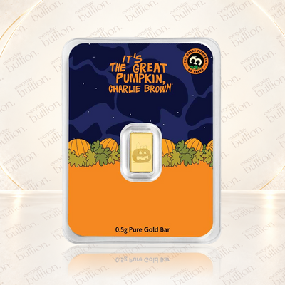 2026 Peanuts® It’s the Great Pumpkin 60th Anniversary 1/2g .9999 Gold Bar in TEP – United States – APMEX