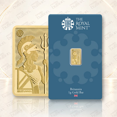 Britannia 1g .9999 Gold Minted Bar in Ultra Secure CertiCard - United Kingdom - The Royal Mint