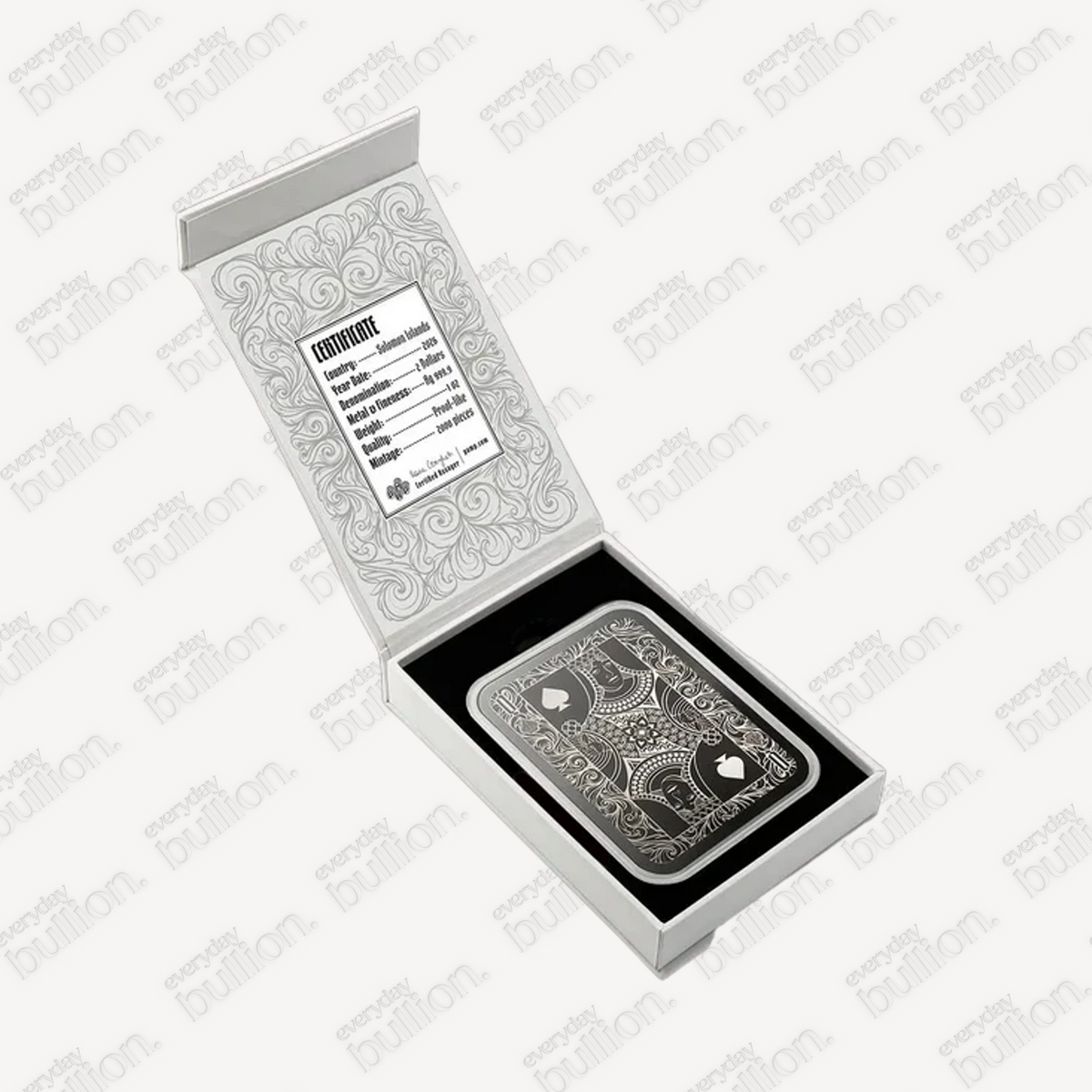 2026 Royal Flush Queen of Spades 1oz .9999 Fine Silver Shaped Coin – PAMP