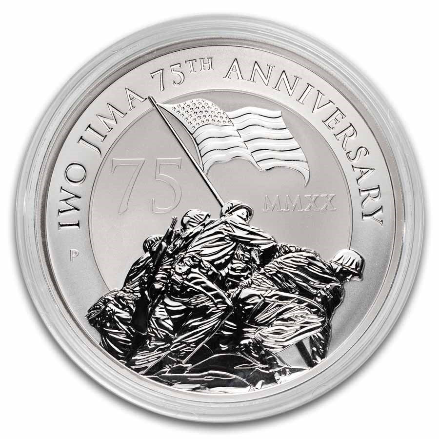 Silver 1kg Iwo Jima 75th Anniversary Coin in Capsule