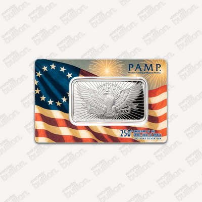 1 oz Silver Bar - PAMP 250th Anniversary of the USA