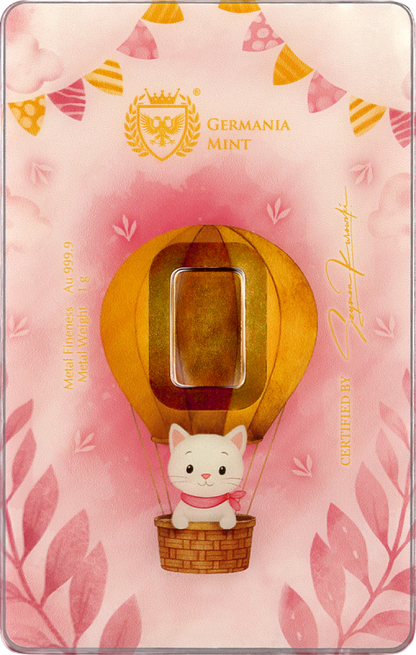 Germania Mint Gold Minted Bar 1g - New Born - Girl