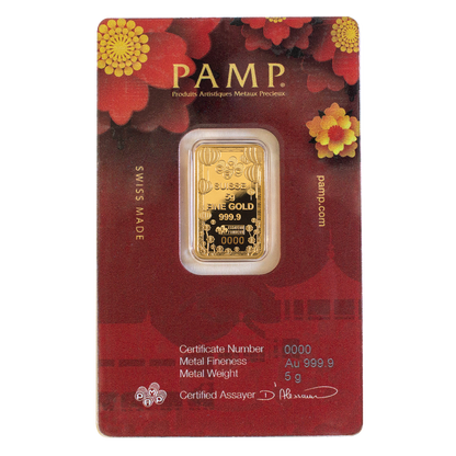 PAMP - Good Luck 5g Pure Gold Bar