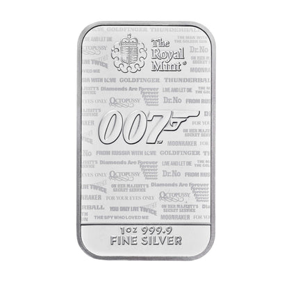 James Bond 1 oz Silver Bar Minted
