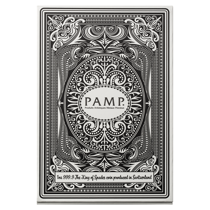 PAMP - 1oz Pure Silver Shaped Coin - Royal Flush King of Spades