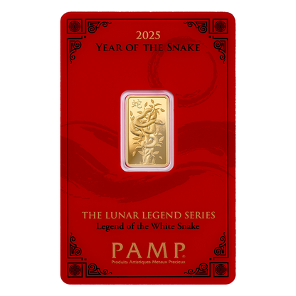 PAMP - 5g PAMP Lunar Snake 2025 Gold Bar