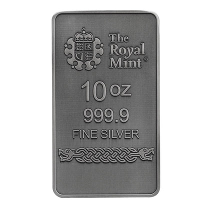 Loki 10oz Antiqued Silver Minted Bullion Bar