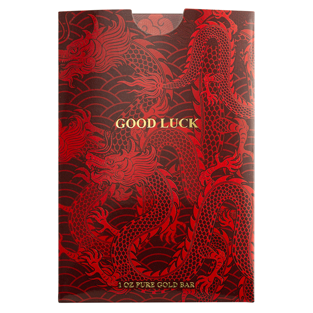 PAMP - 1 oz Gold Bar PAMP Suisse Good Luck Yellow Dragon (New in Assay)