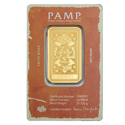 PAMP Reflections of America Yellowstone Cowboy 1oz Gold Bar (PRE ORDER COMING JANUARY 2026)